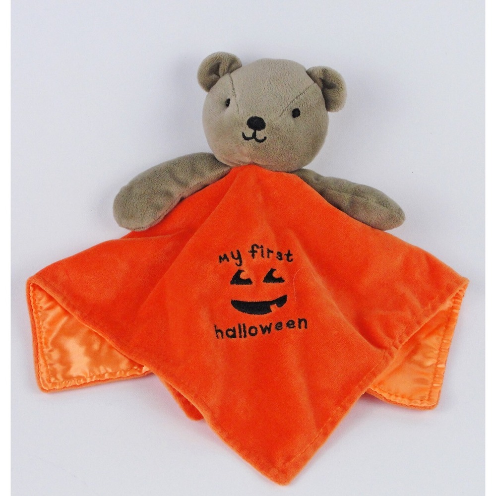 Child Of Mine Carters Lovey My First Halloween Teddy Bear Orange Baby Plush